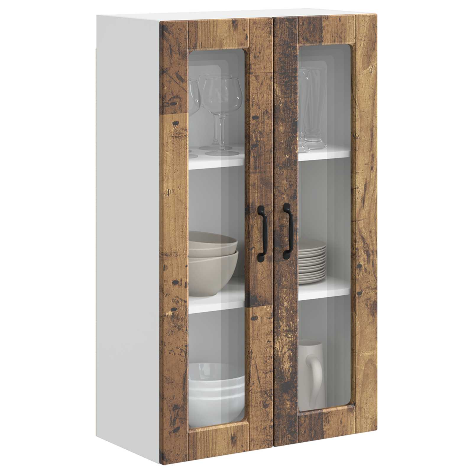 Zidni stakleni ormarić Staro drvo 60 x 31 x 100 cm