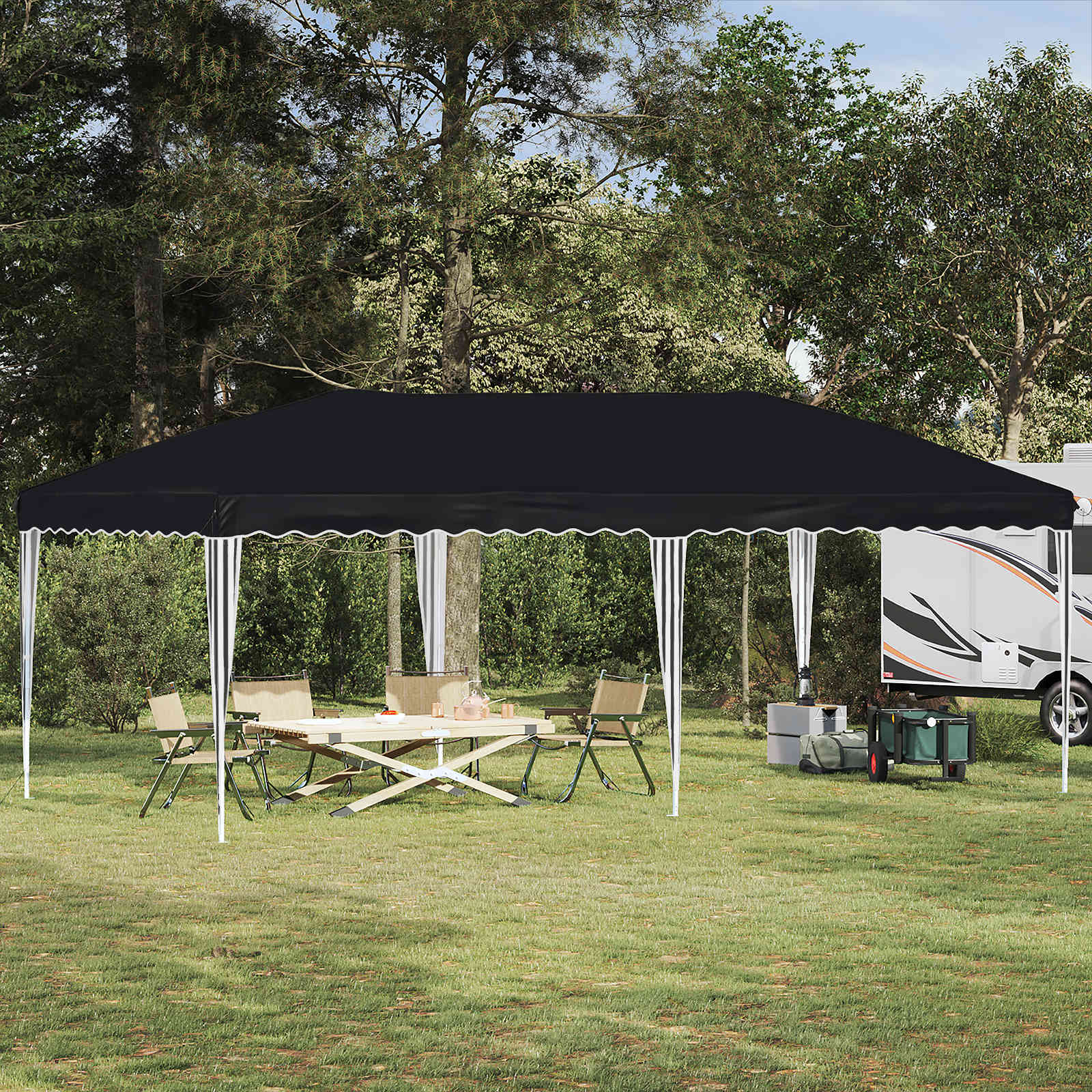 Rastezljivi šator za zabave 575 x 290 x 245 cm Antracit