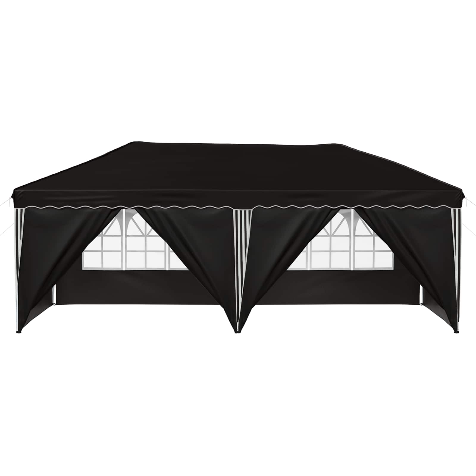 Rastezljivi šator za zabave 575 x 288 x 245 cm Crna