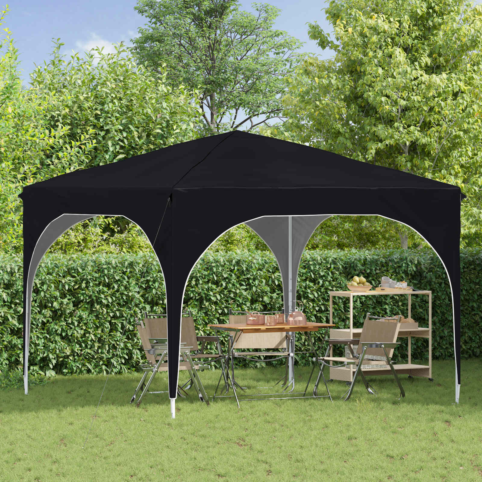 Rastezljivi šator za zabave 290 x 290 x 245 cm Antracit