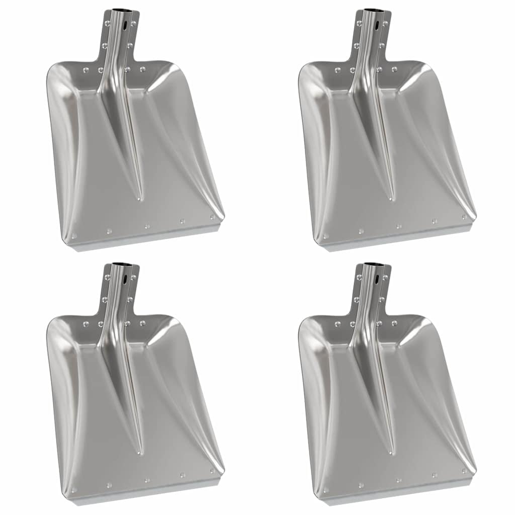 Glava lopate 4 pcs Srebrno 45 x 38 cm Aluminij