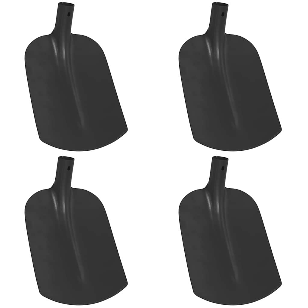 Glava lopate 4 pcs Crna 34,5 x 24 cm Čelik s prahom premazan