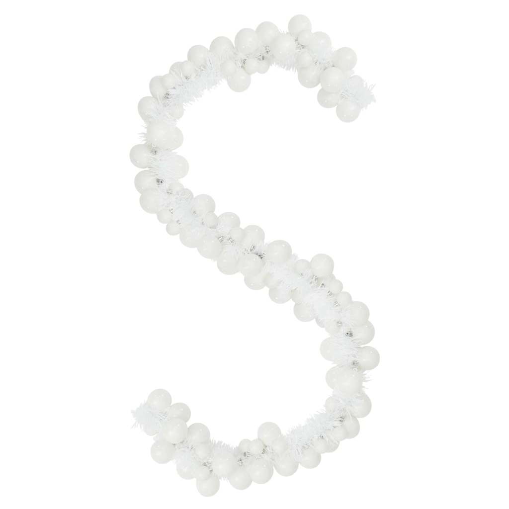 Garland od božićnih kuglica Bijelo 186 cm Polistiren