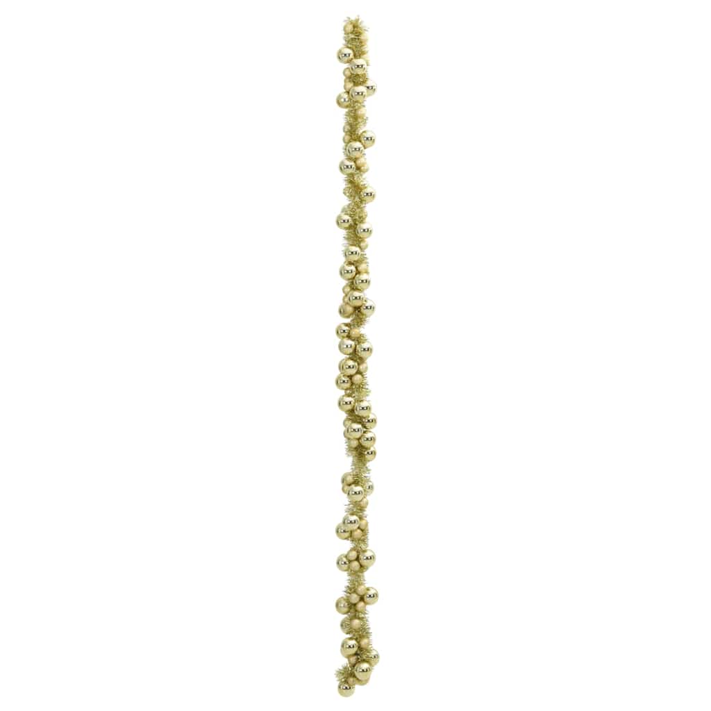 Garland od božićnih kuglica Zlatno 186 cm Polistiren