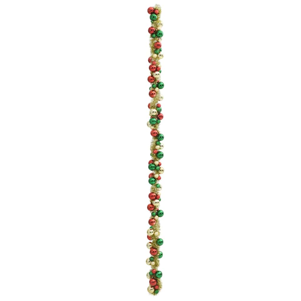 Garland od božićnih kuglica Šareni 186 cm Polistiren