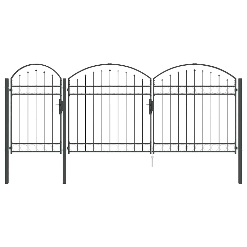 Vrata Ograde za Vrt s Arhivnim Vrh Assen Siva 400 x 100 cm