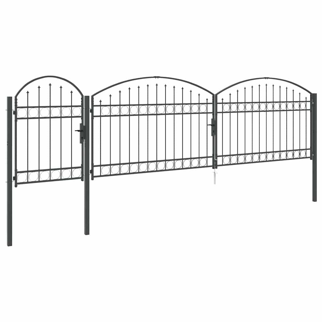 Vrata Ograde za Vrt s Arhivnim Vrh Assen Siva 500 x 100 cm