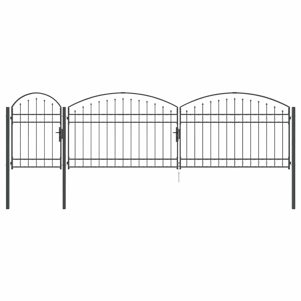 Vrata Ograde za Vrt s Arhivnim Vrh Assen Siva 500 x 100 cm