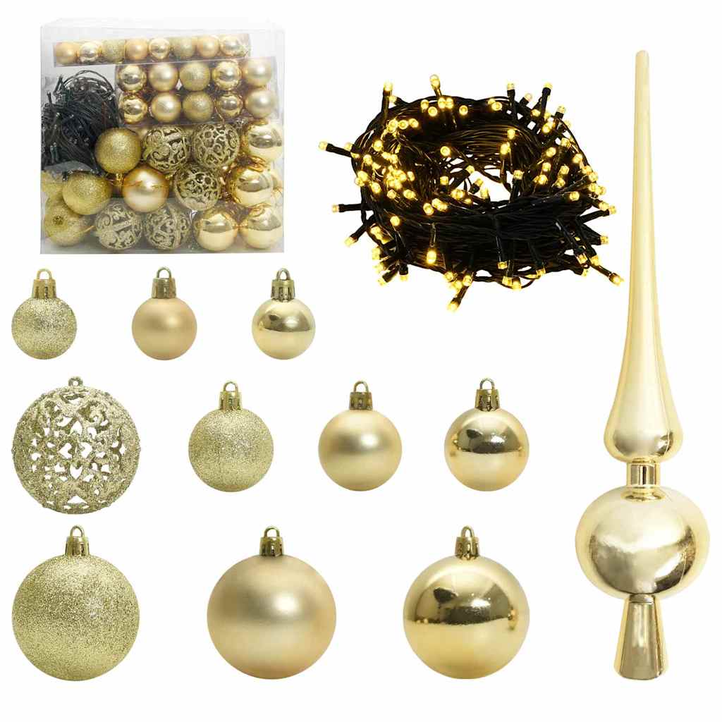 Set Božićnih Ukrasnih Kuglica 120 pcs Zlatno Plastika