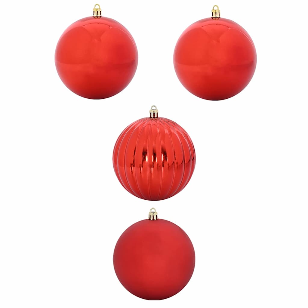 Set božićnih kuglica XXL 4 pcs Crvena Plastika