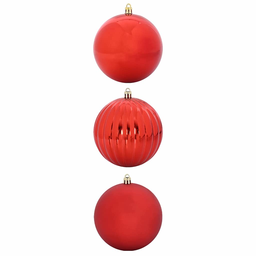 Set božićnih kuglica XXL 3 pcs Crvena Plastika