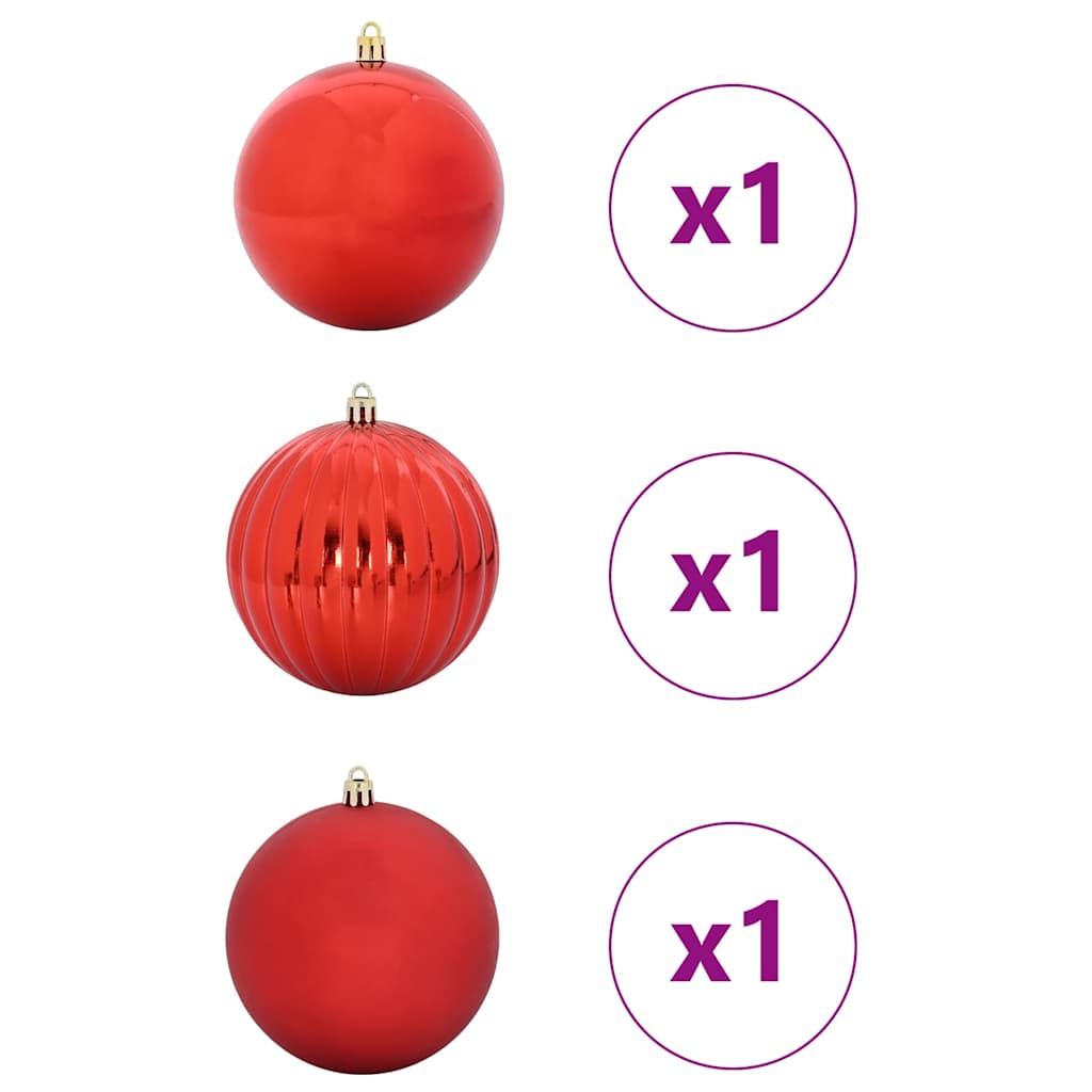 Set božićnih kuglica XXL 3 pcs Crvena Plastika