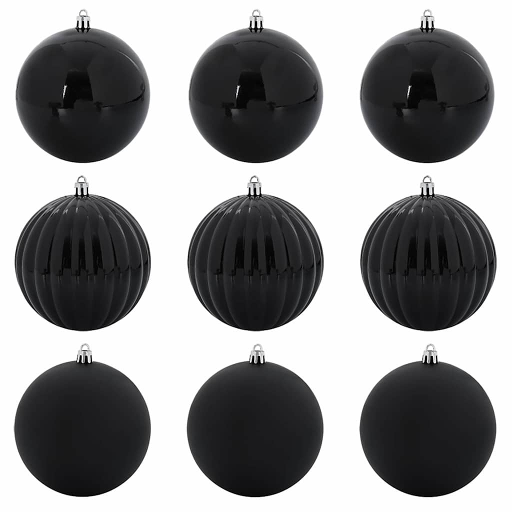 Set Božićnih Kuglica XL 9 pcs Crna Plastika