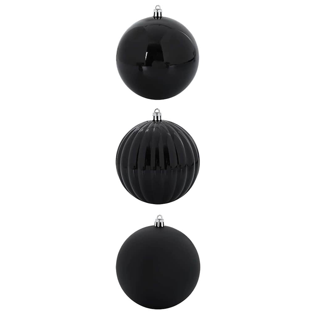 Set božićnih kuglica XXL 3 pcs Crna Plastika