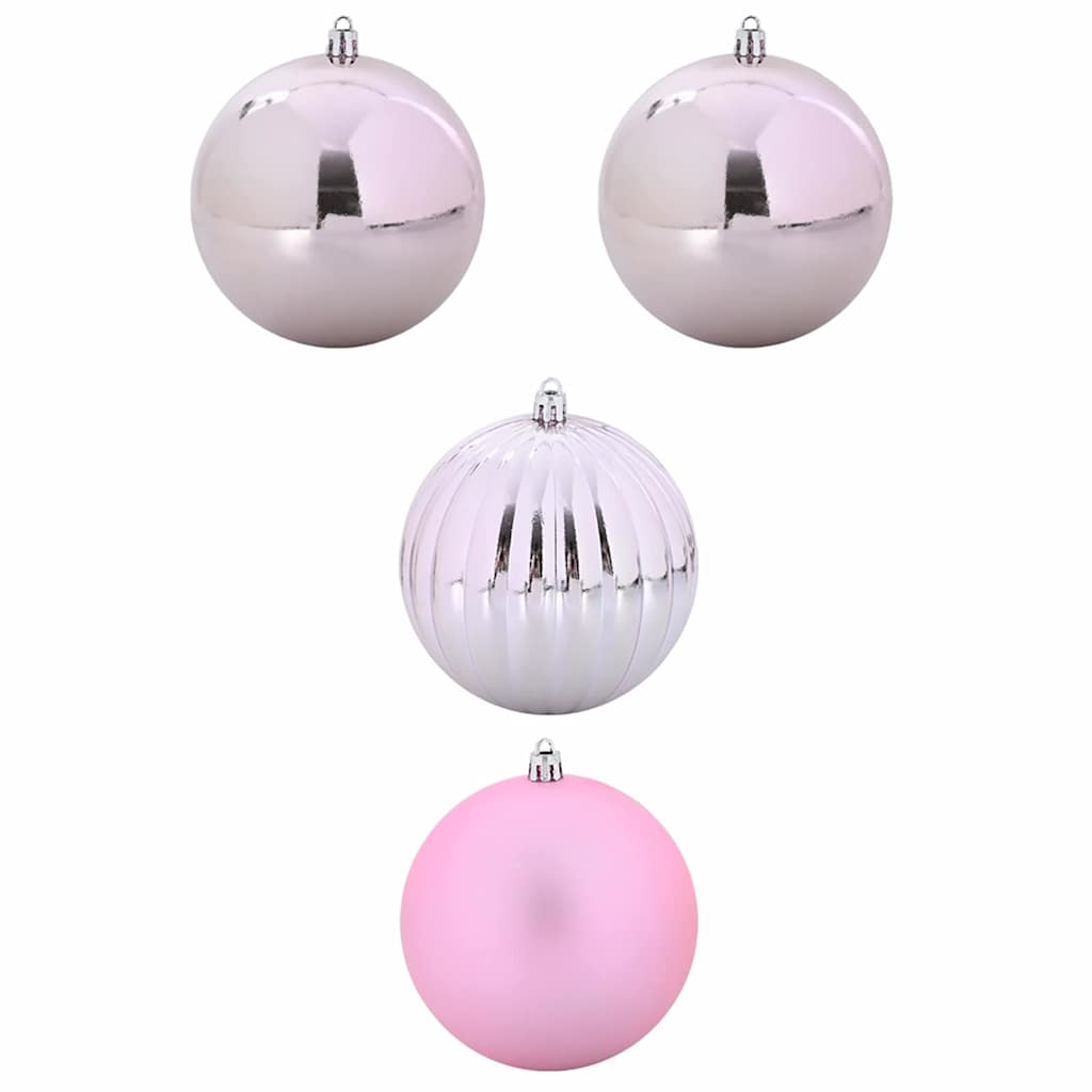 Set božićnih kuglica XXL 4 pcs Ružičasta Plastika