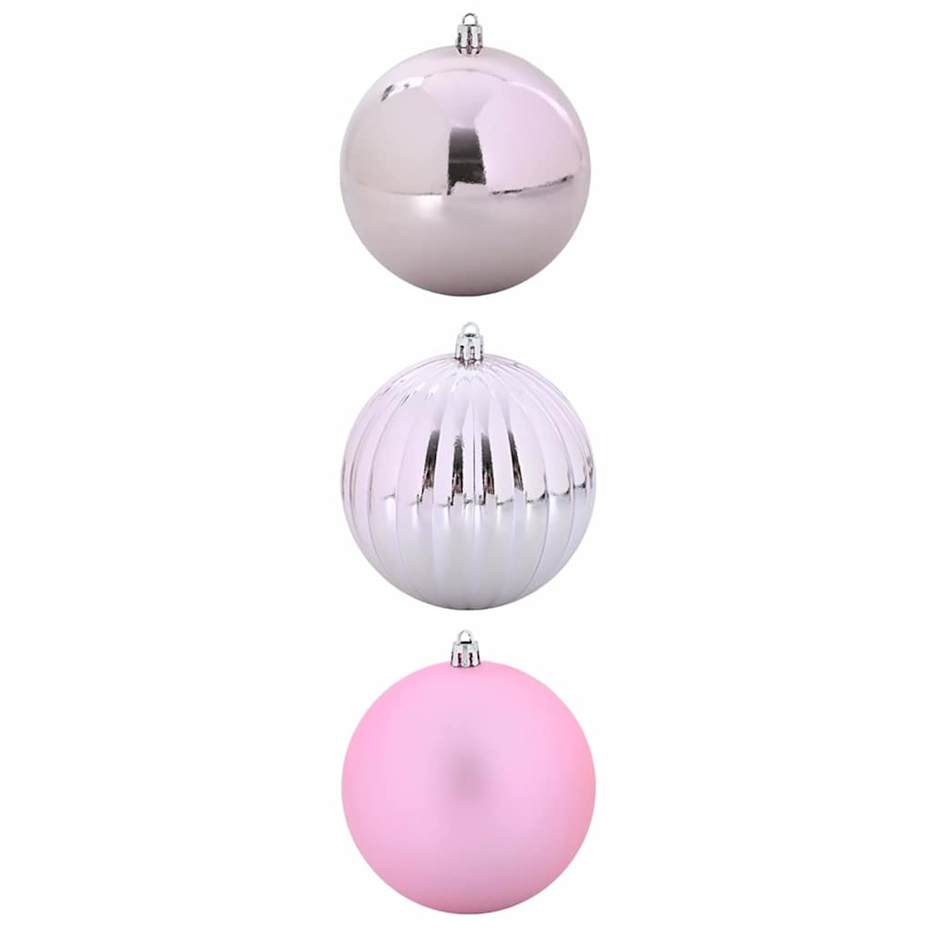 Set božićnih kuglica XXL 3 pcs Ružičasta Plastika
