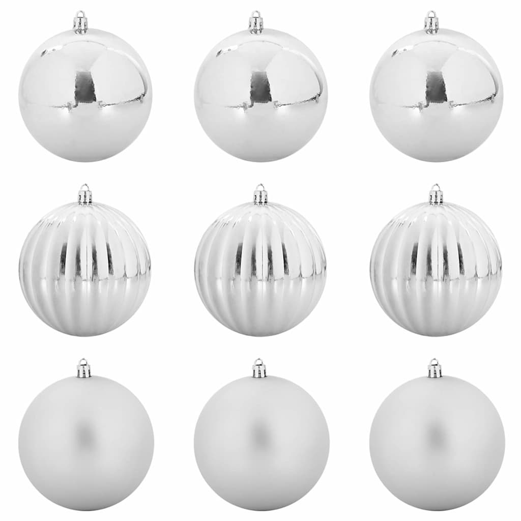 Set božićnih kuglica XL 9 pcs Srebrno Plastika