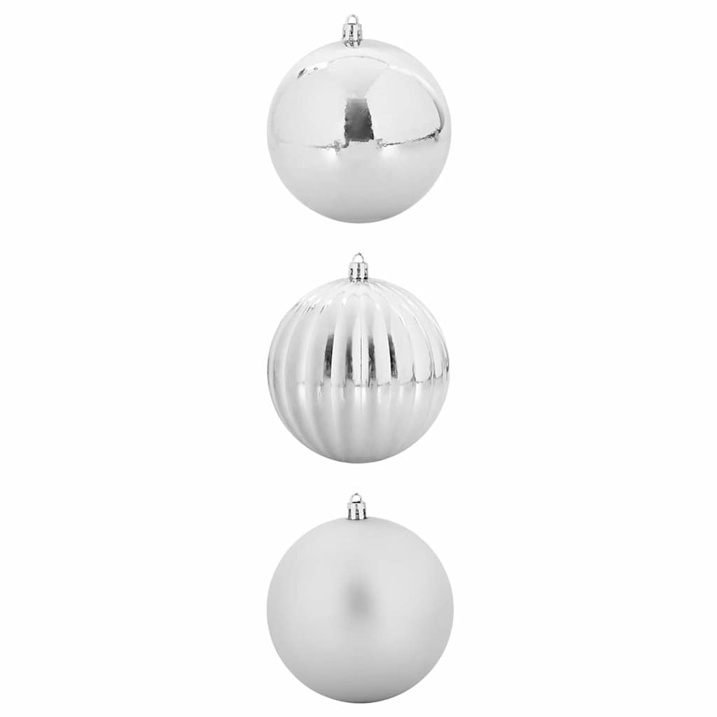 Božićna kugla set XXL 3 pcs Srebrno Plastika