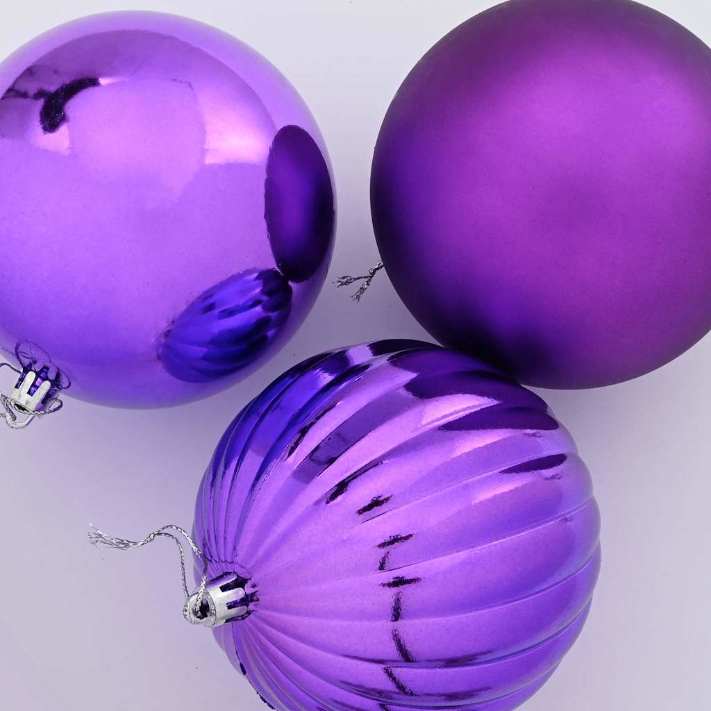 Velika Božićna kuglica set 9 pcs Lila Plastika
