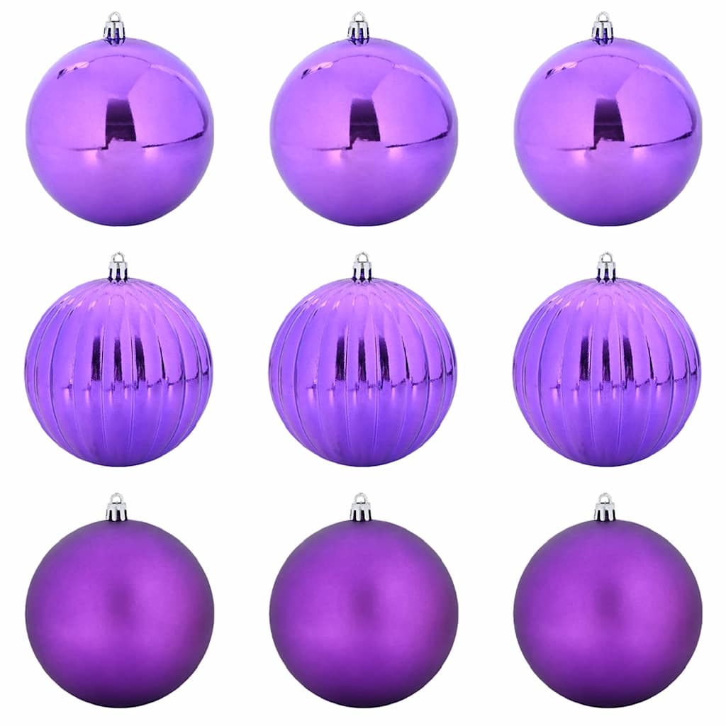 Velika Božićna kuglica set 9 pcs Lila Plastika