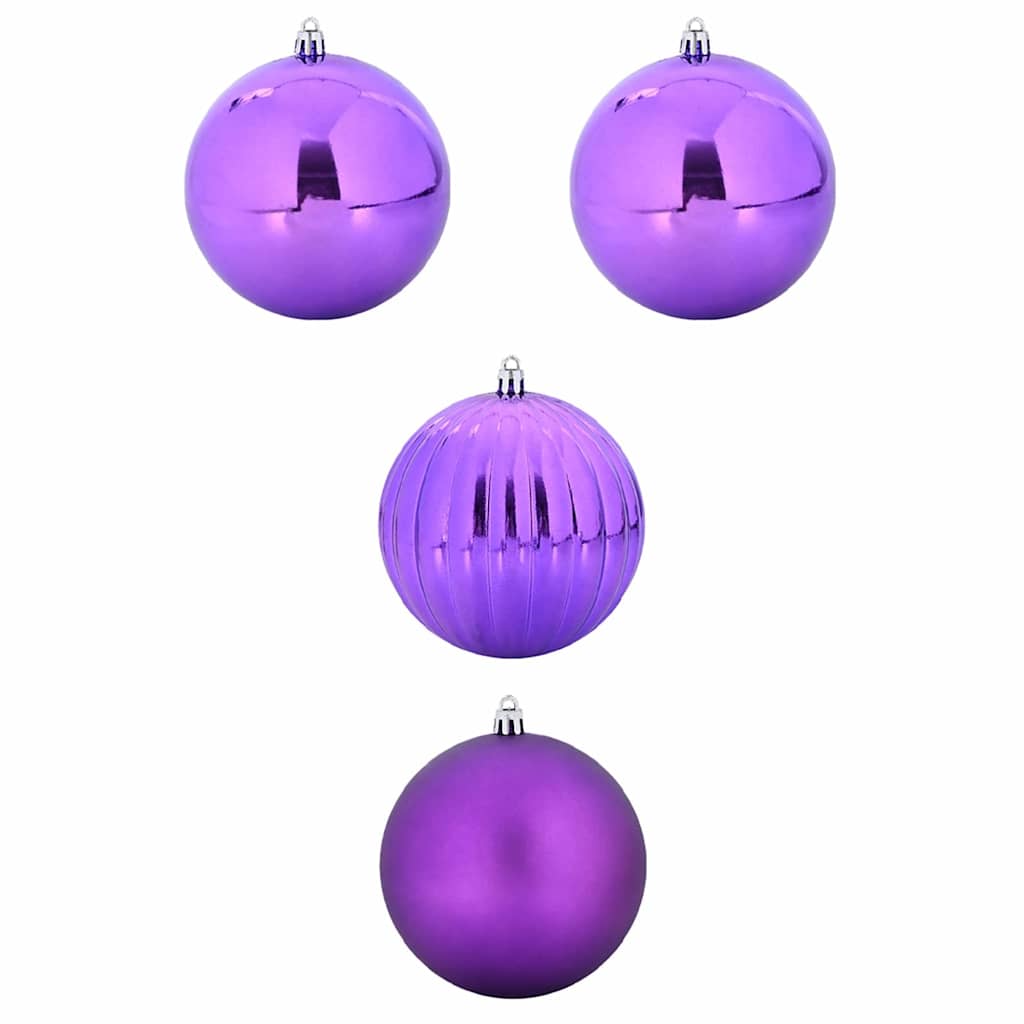 Set kuglica za božićno drvce XXL 4 pcs Lila Plastika