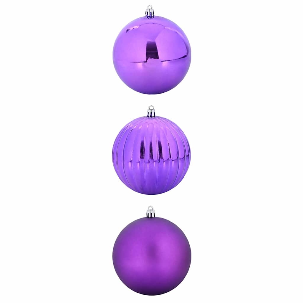 Set božićnih kuglica XXL 3 pcs Lila Plastika