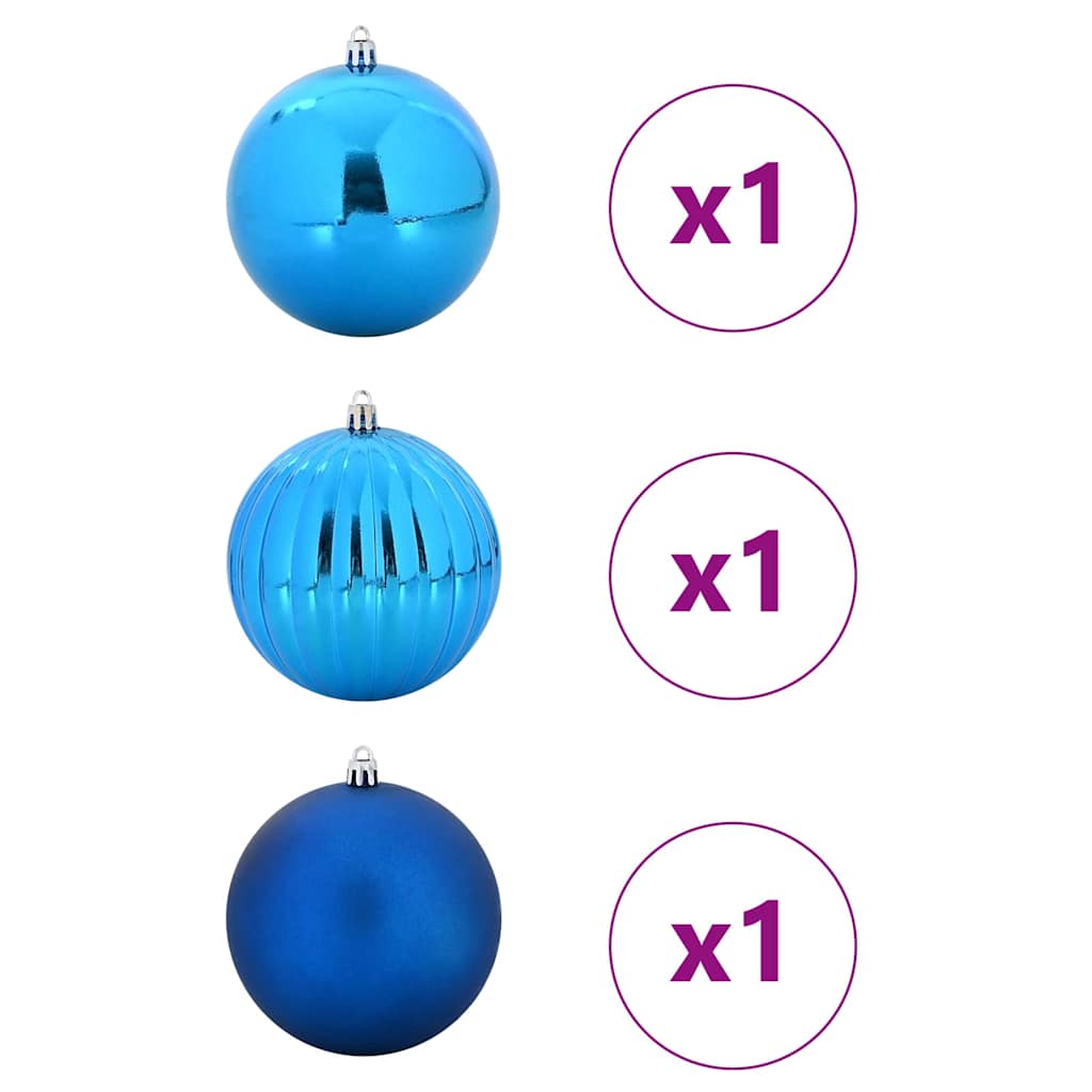 Set božićnih kuglica XXL 3 pcs Plava Plastika