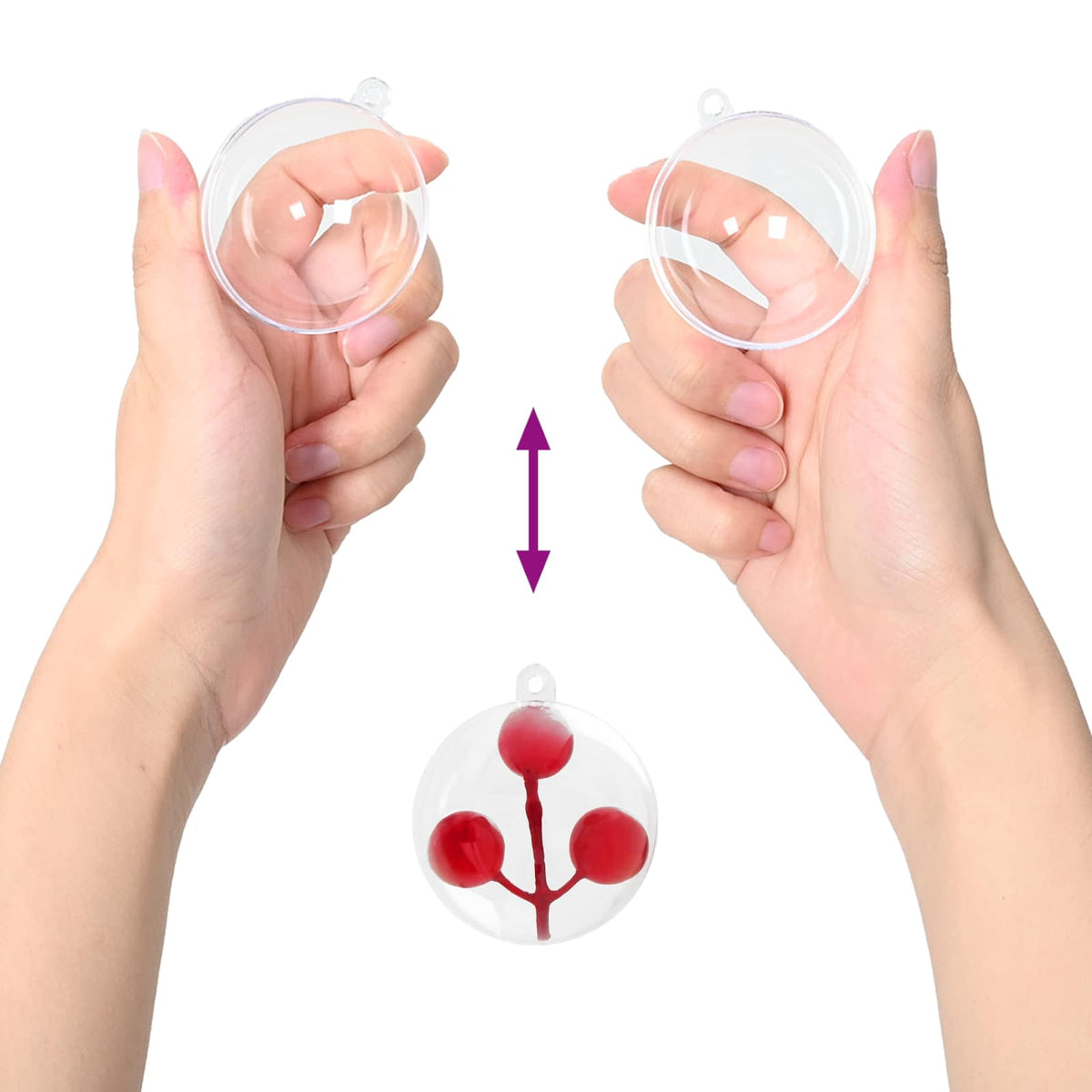 Set Božićnih Ukrasnih Kuglica 50 pcs *Transparent*an Ø 5 cm