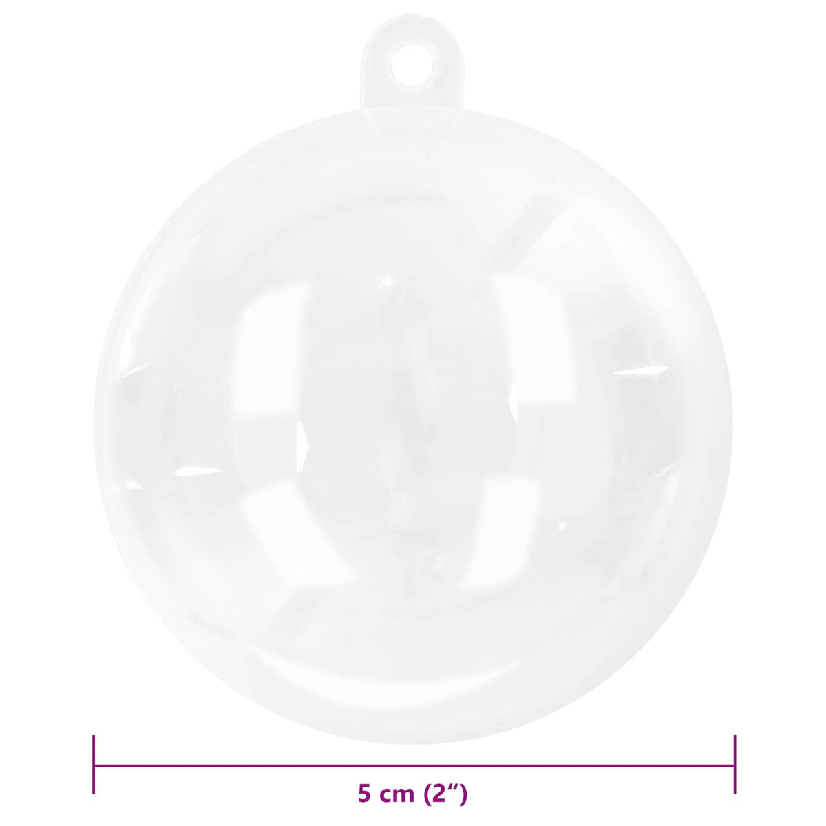 Set Božićnih Ukrasnih Kuglica 50 pcs *Transparent*an Ø 5 cm