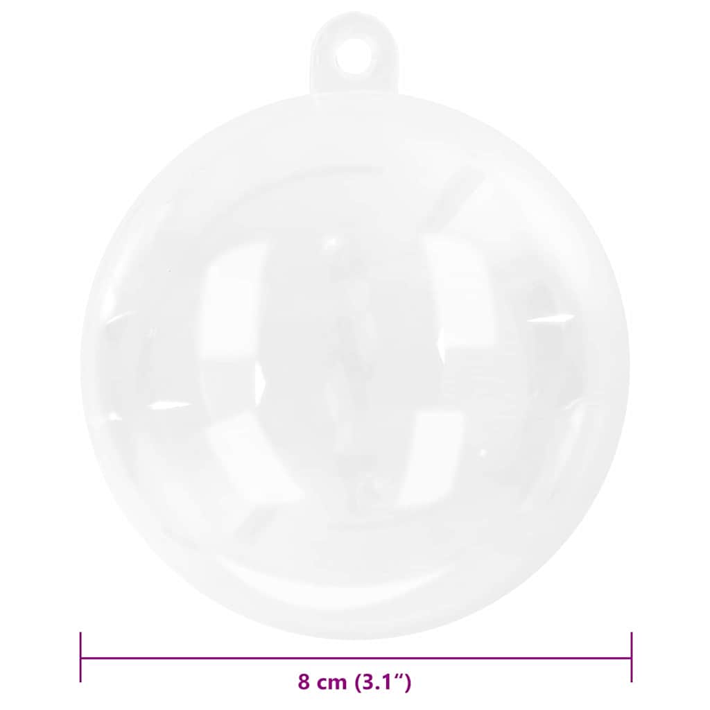 Set Božićnih Ukrasnih Kuglica 25 pcs *Transparent*an Ø 8 cm