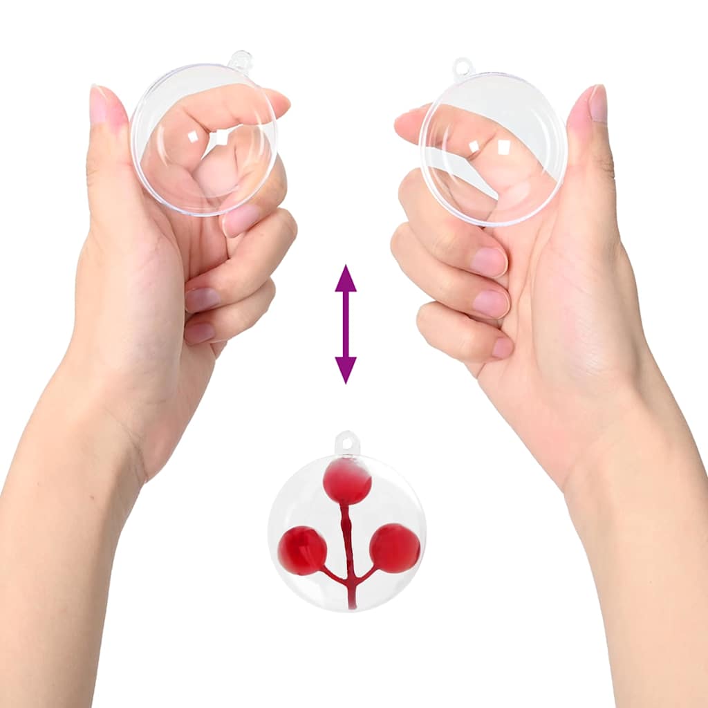 Set Božićnih Ukrasnih Kuglica 200 pcs *Transparent*an Ø 5 cm