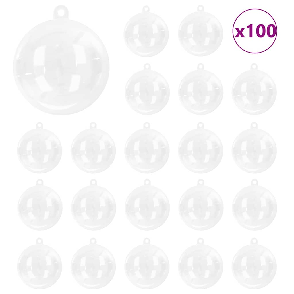Set Božićnih Ukrasnih Kuglica 100 pcs *Transparent*an Ø 10 cm