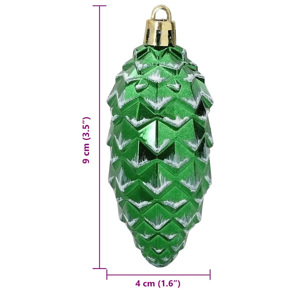 Božićna kuglica s četinicom 40 pcs Zelena Plastika