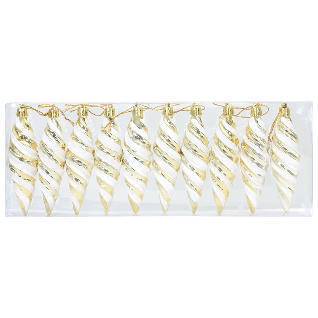 Božićna spirala u obliku kugle 40 pcs Zlatno Plastika