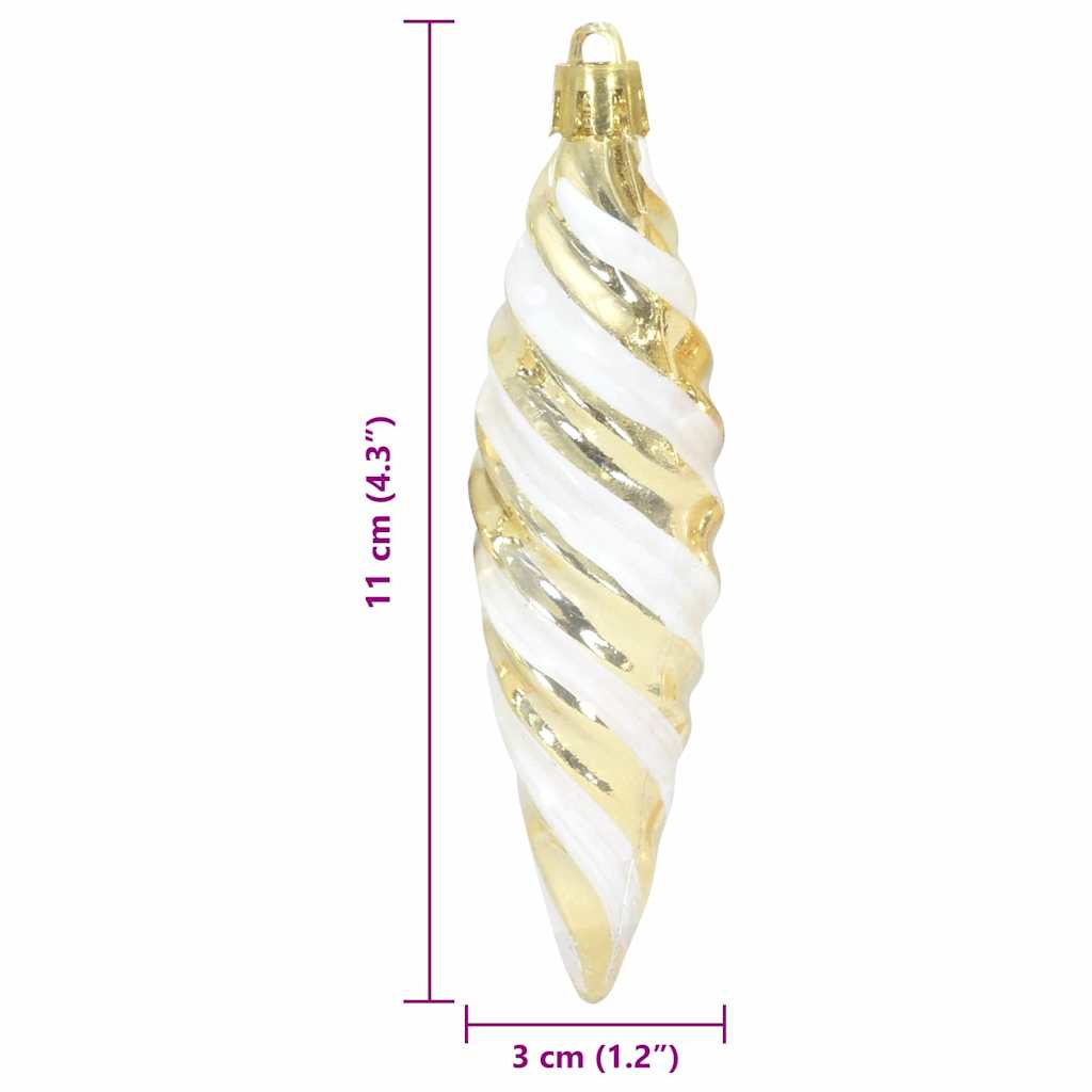 Božićna spirala u obliku kugle 40 pcs Zlatno Plastika