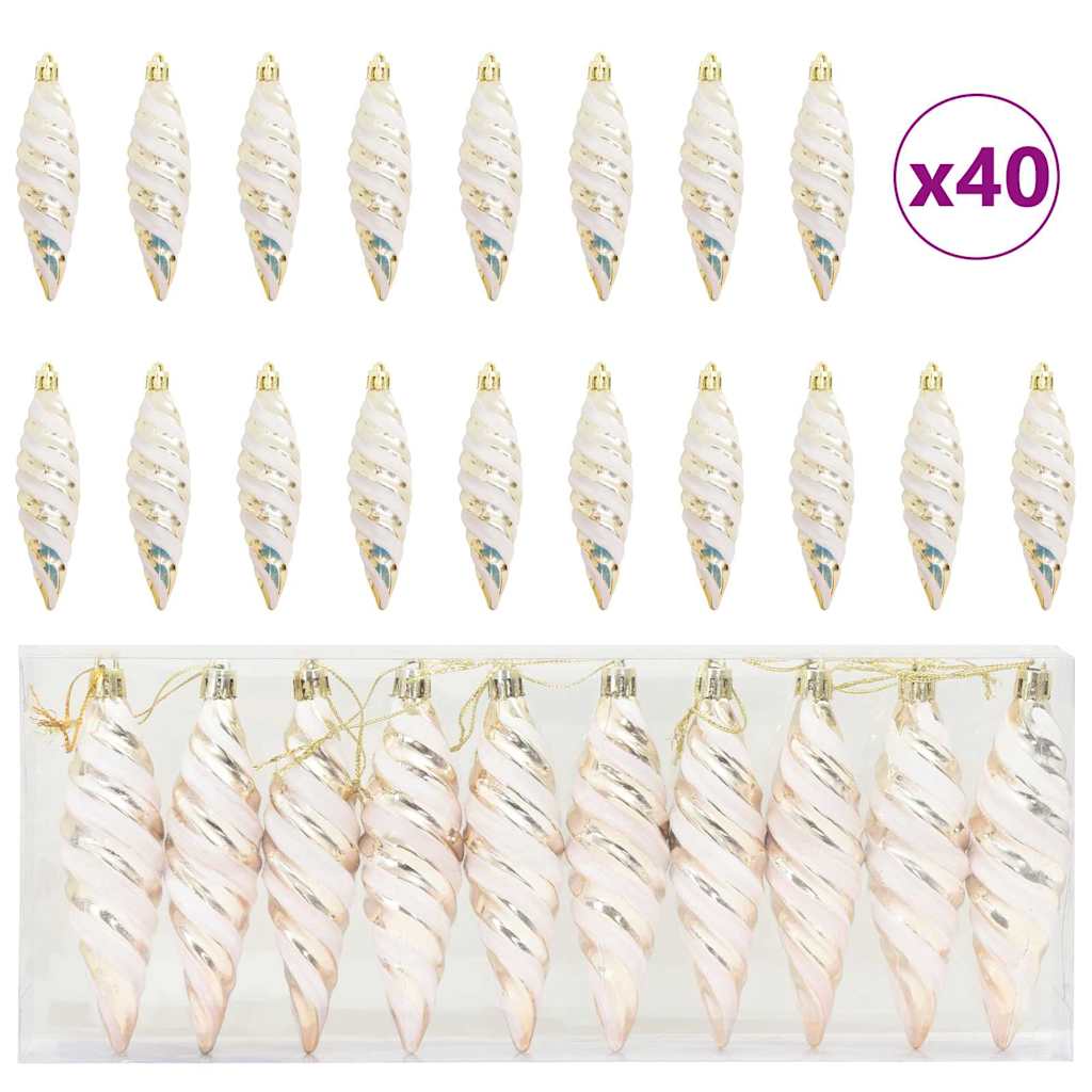 Božićna spirala u obliku kugle 40 pcs Šampanjca Plastika