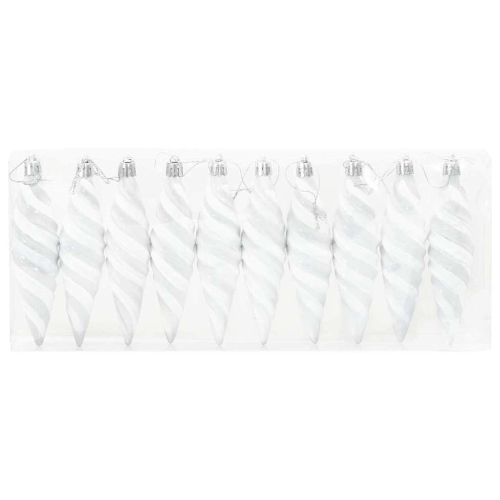 Božićna spirala u obliku kugle 40 pcs Bijelo Plastika