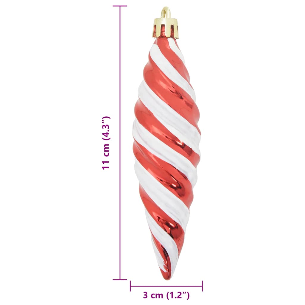 Božićna spirala u obliku kugle 40 pcs Crvena Plastika