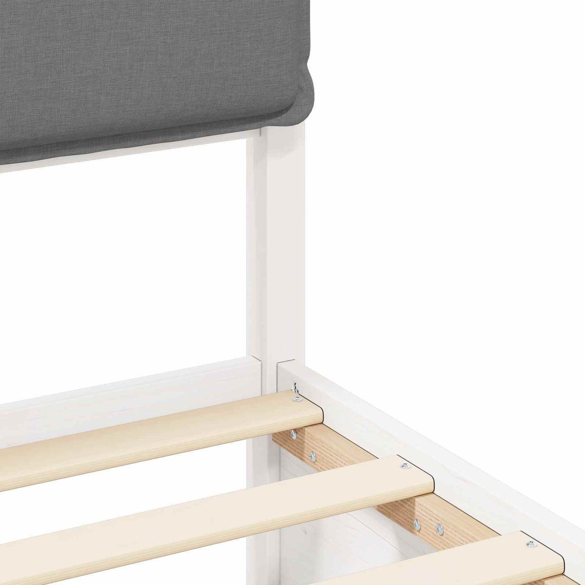 Krevetni okvir s tapiciranim uzglavljem Svijetlo siva Svjetlosiva 135 x 190 cm