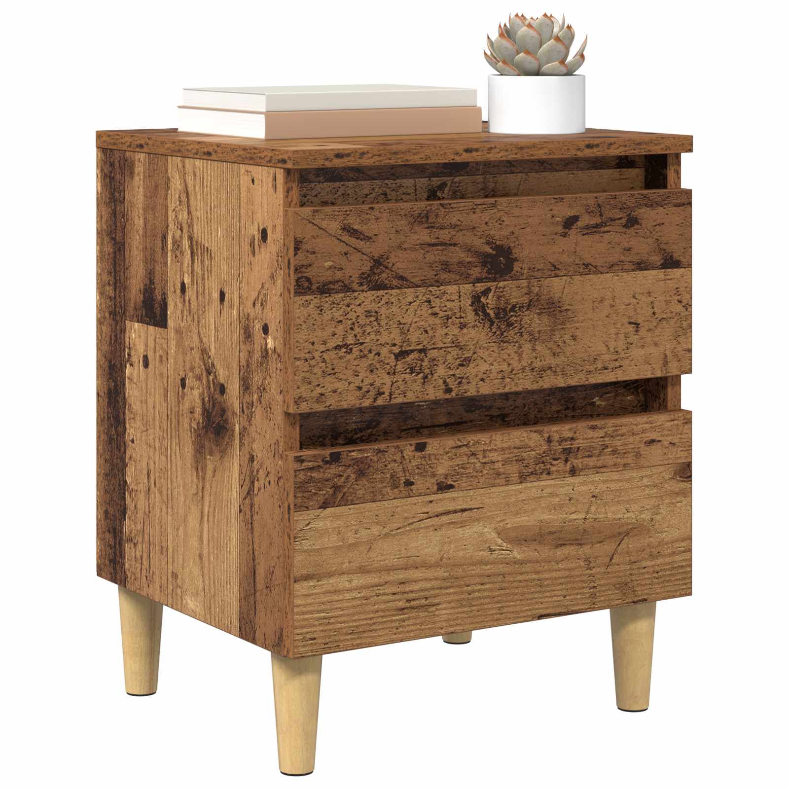Krevetne ormariće s ladicama 2 pcs Staro drvo 40 x 35 x 50 cm