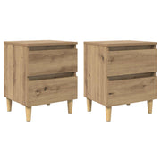 Krevetne ormariće 2 pcs Umjetnički hrast 40 x 35 x 50 cm