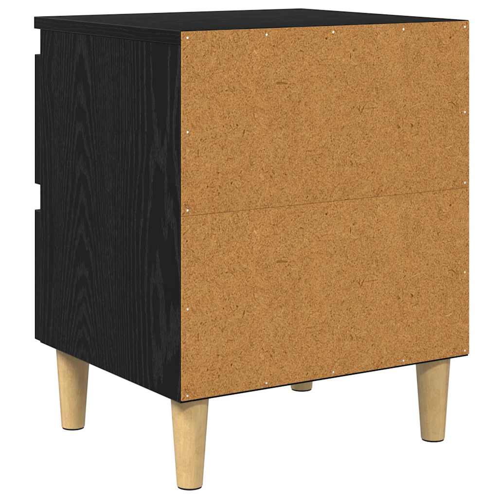 Krevetne ormariće s ladicama 2 pcs Crni hrast 40 x 35 x 50 cm