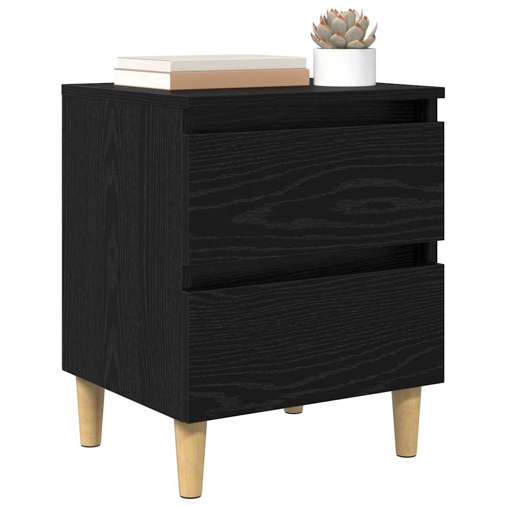 Krevetne ormariće s ladicama 2 pcs Crni hrast 40 x 35 x 50 cm