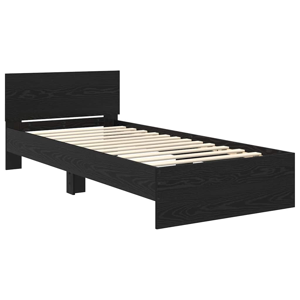 Krevetna konstrukcija Crni hrast 100 x 200 cm Konstruirano drvo
