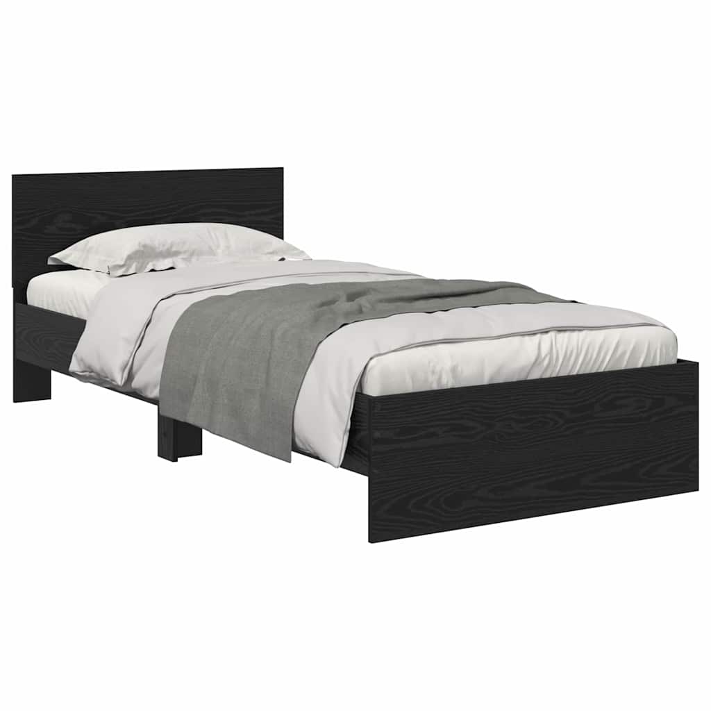 Krevetna konstrukcija Crni hrast 100 x 200 cm Konstruirano drvo