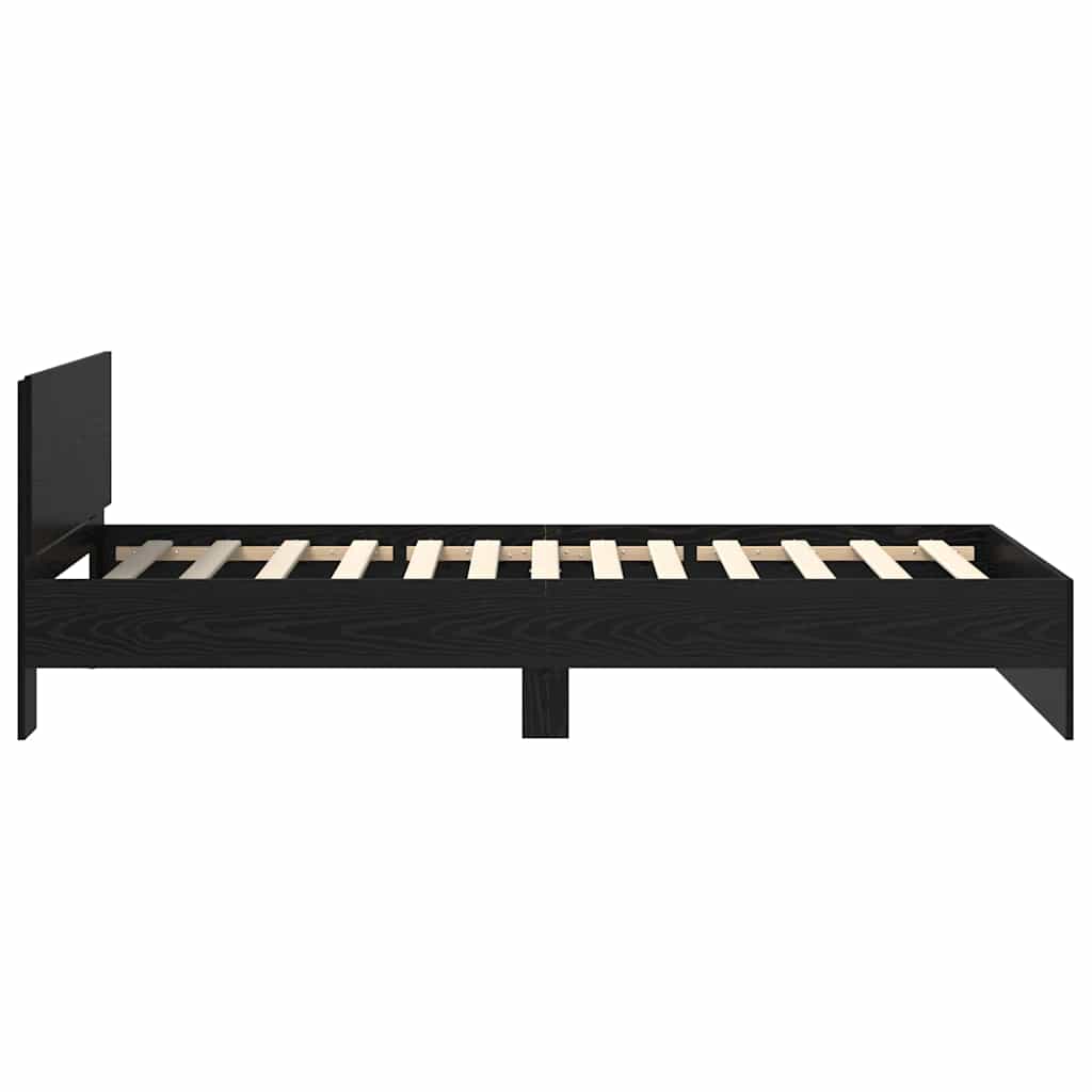 Krevetna konstrukcija Crni hrast 100 x 200 cm Konstruirano drvo
