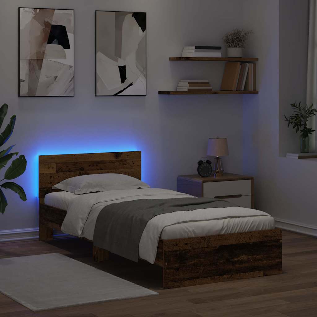 Krevetna konstrukcija Staro drvo 90 x 200 cm Konstruirano drvo