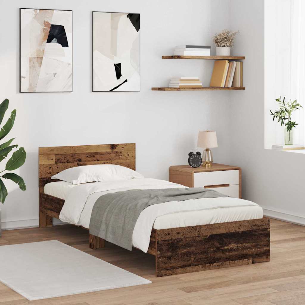 Krevetna konstrukcija Staro drvo 90 x 200 cm Konstruirano drvo