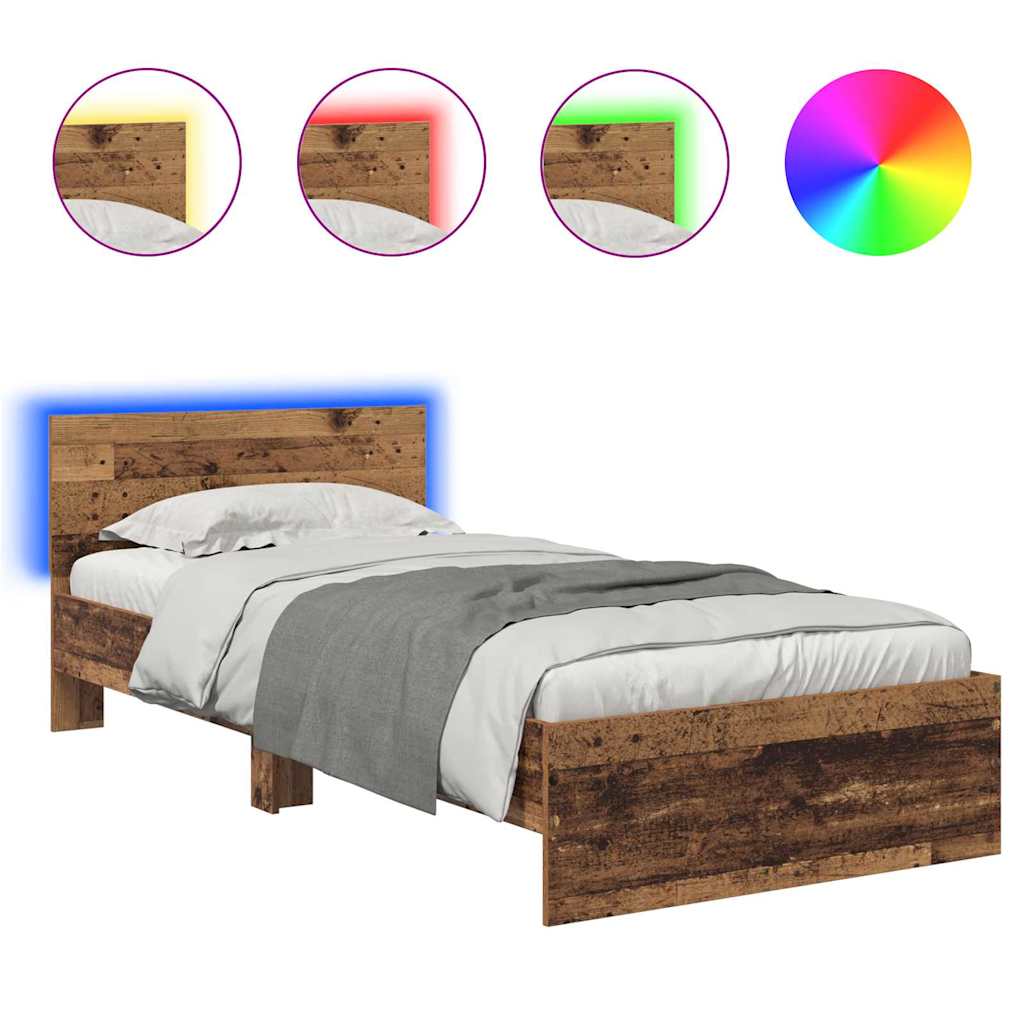 Krevetna konstrukcija Staro drvo 90 x 200 cm Konstruirano drvo