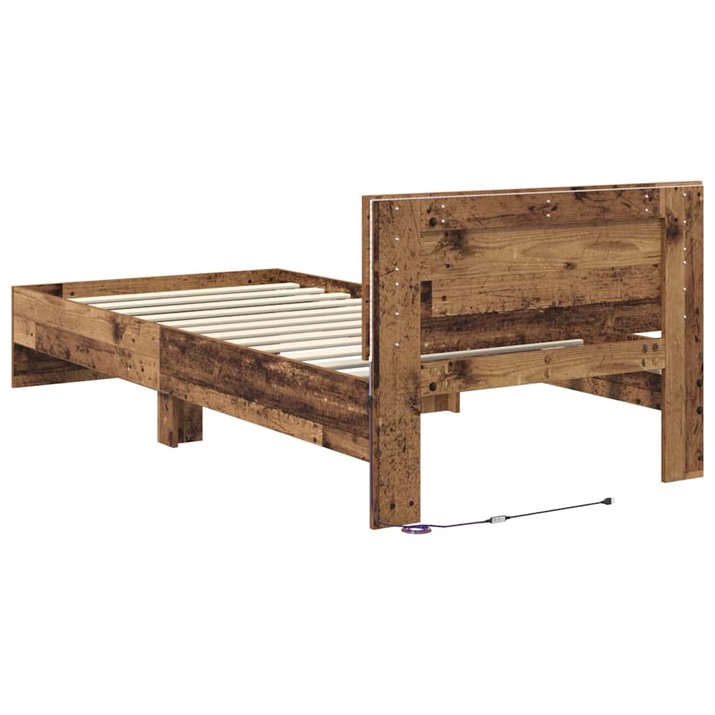 Krevetna konstrukcija Staro drvo 90 x 200 cm Konstruirano drvo